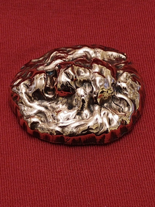 Hand Poured Copper Lion Head Cast 3.4 ounce